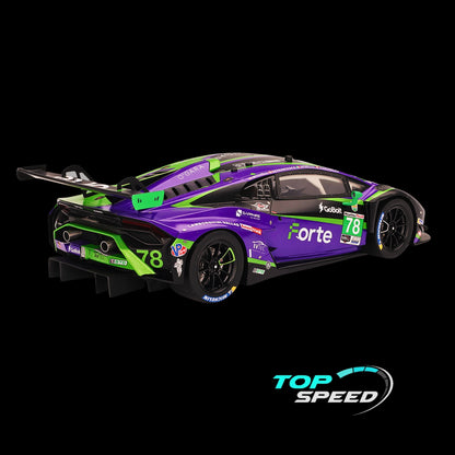 Lamborghini Huracan GT3 EVO2 #78 Devlin DeFrancesco - Misha Goikhberg - Sandy Mitchell - Loris Spinelli "Forte Racing" IMSA "24 Hours of Daytona" (2024) 1/18 Model Car by Top Speed