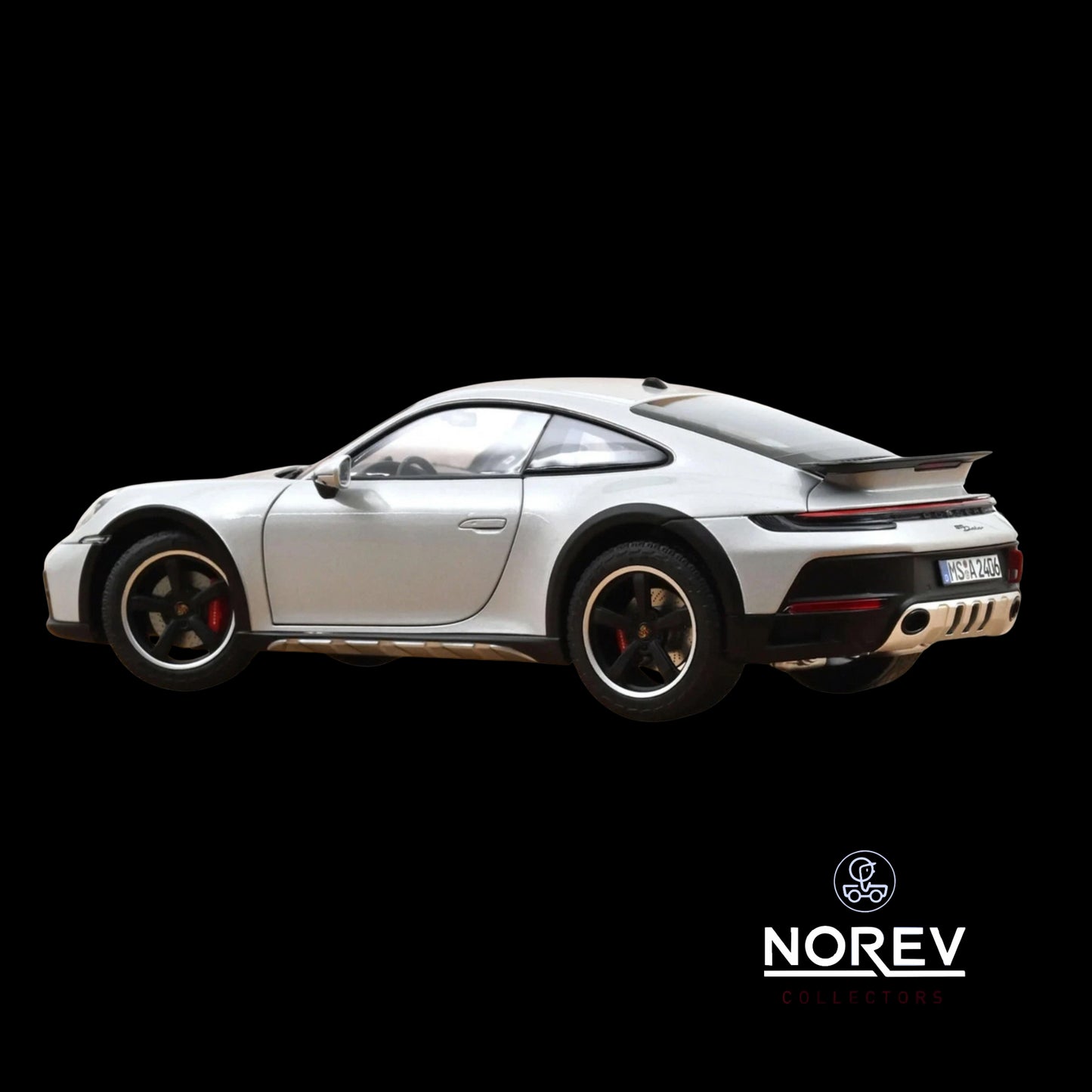 2023 Porsche 911 Dakar Ice Gray Metallic 1/18 Diecast Model Car by Norev