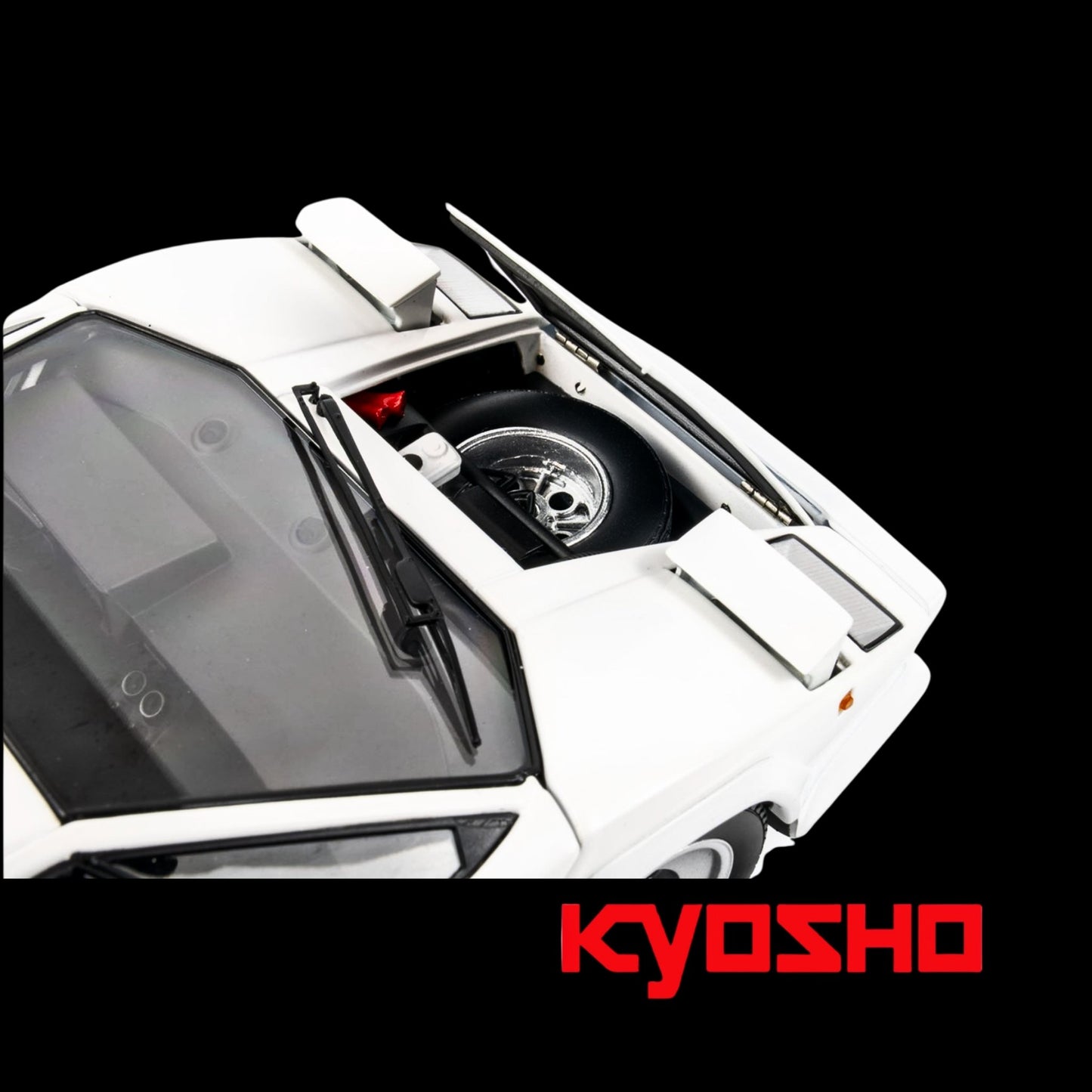 Lamborghini Countach LP 400S White 1/18 Diecast Model Car by Kyosho