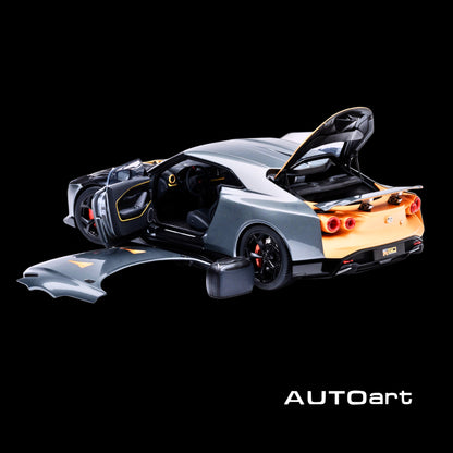 Nissan GT-R50 By ItalDesign "Goodwood Version" Liquid Kinetic Gray Metallic with Gold Accents 1/18 Model Car by Autoart - 1