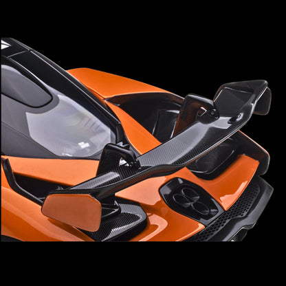 Mclaren Senna Trophy Mira Orange and Black with Carbon Accents 1/18 Model Car by Autoart