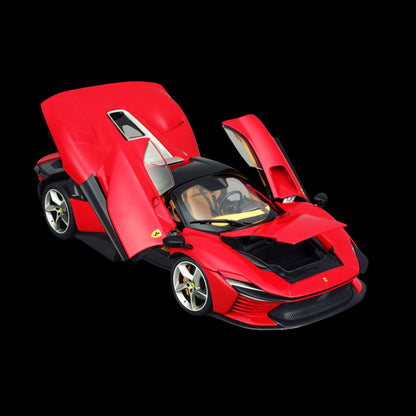 Ferrari Daytona SP3 Red with Black Top "Signature Series" 1/18 Diecast Model Car by Bburago