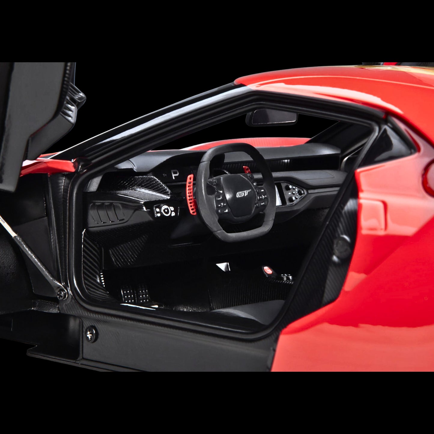 AUTOart Ford GT Heritage Edition #16 “Alan Mann” Red Metallic w/ Gold Stripes 1/18 Model Car (Opening Engine)