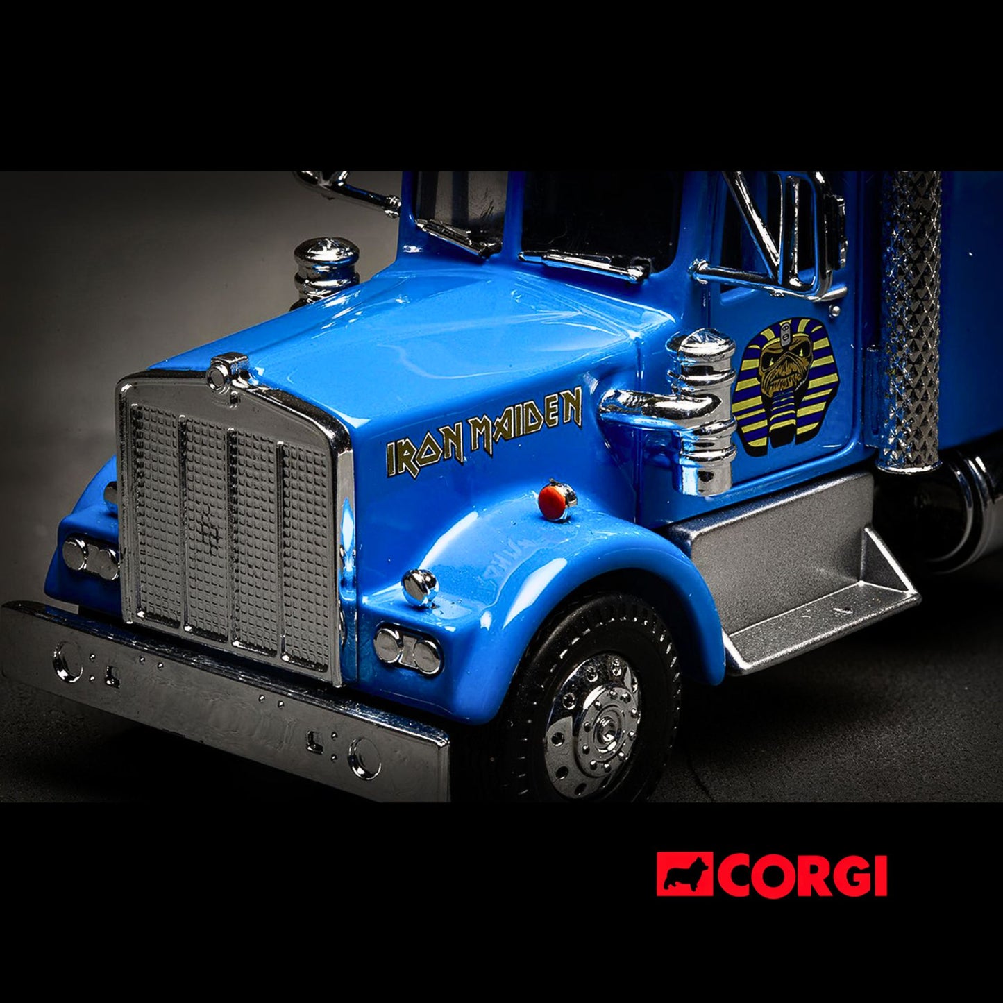 Iron Maiden "Powerslave" Transport Truck Blue "World Slavery Tour 1984-85" 1/50 Diecast Model by Corgi