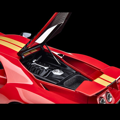 AUTOart Ford GT Heritage Edition #16 “Alan Mann” Red Metallic w/ Gold Stripes 1/18 Model Car (Opening Engine)