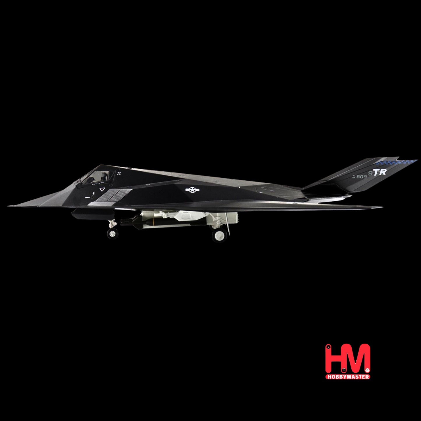 Lockheed F-117A Nighthawk Stealth Aircraft "84-0809" (2022) United States Air Force "Air Power Series"  by Hobby Master