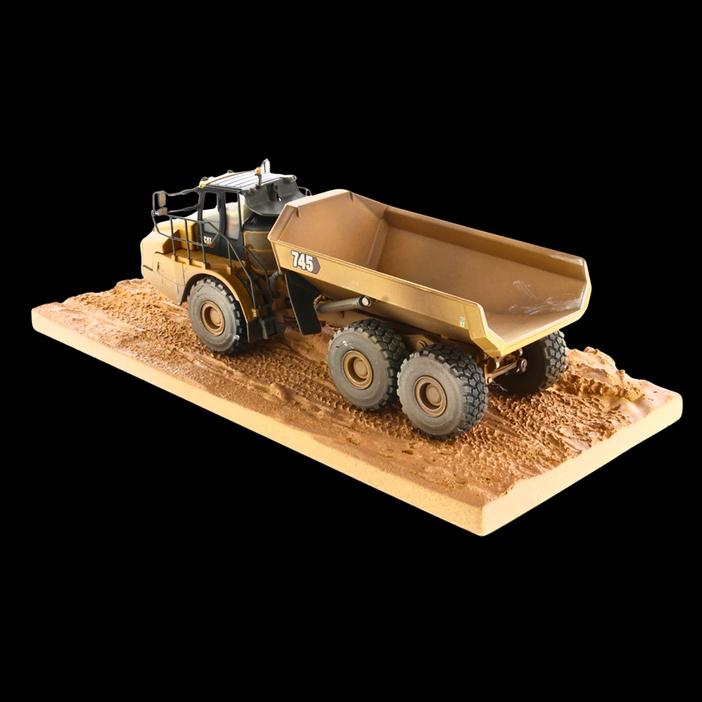 CAT Caterpillar 745 Articulated Truck with Operator (Dirty Version) "Weathered" Series 1/50 Diecast Model by Diecast Masters