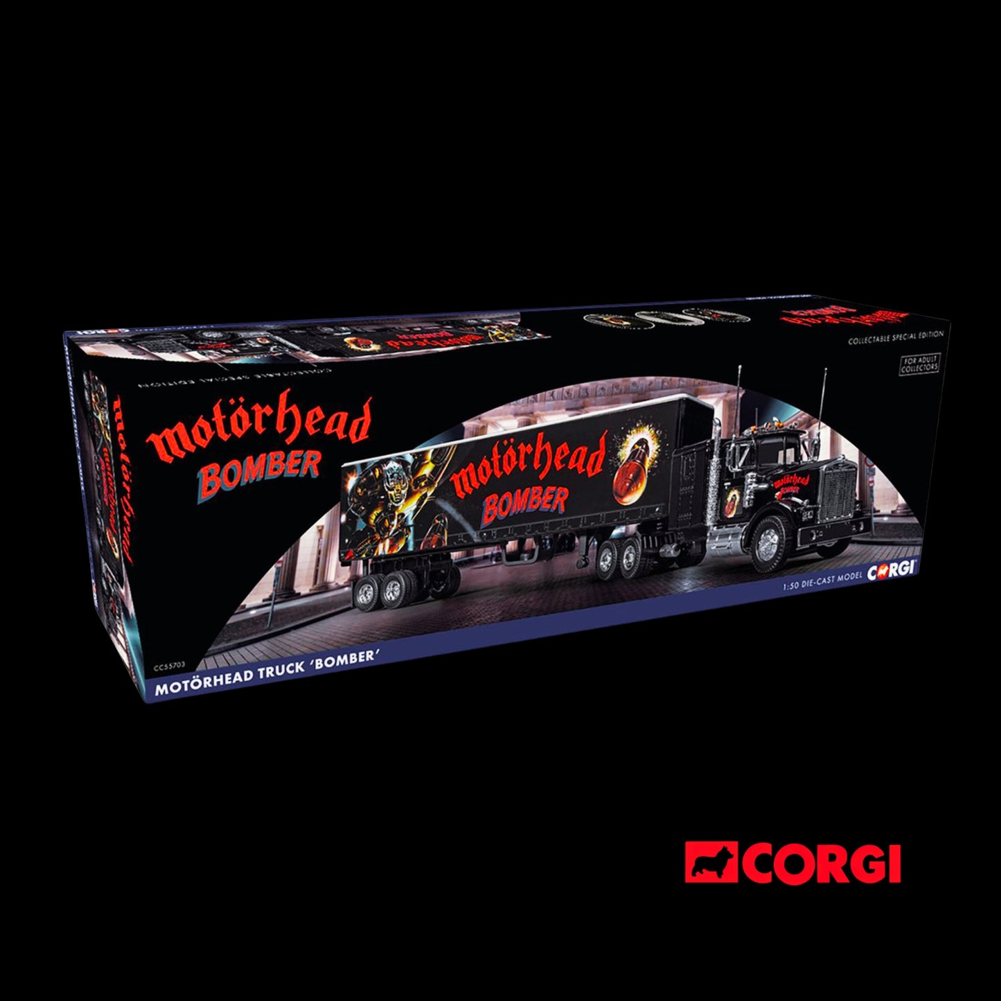 "Motorhead Bomber" Transport Truck Black 1/50 Diecast Model by Corgi