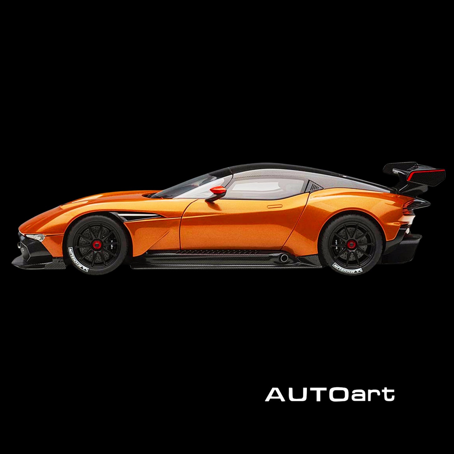 Aston Martin Vulcan Madagascar Orange with Carbon Top  by Autoart