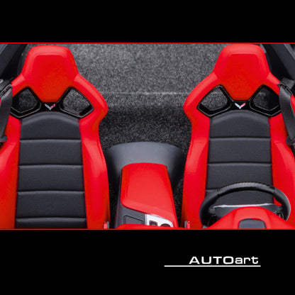 2019 Chevrolet Corvette C7 ZR1 Ceramic Matrix Gray Metallic with Carbon Top 1/18 Model Car by Autoart
