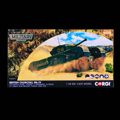 Churchill Mk.IV Tank "'To Catch a Tiger' 'Toledo' C Squadron 14 Troop 21st Army Tank Brigade Tunisia" (1943) British Royal Army "Military Legends" Series 1/50 Diecast Model by Corgi