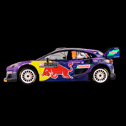 Ford Puma Rally1 #19 Sebastien Loeb - Isabelle Galmiche "M-Sport Ford WRT" Winner "Monte Carlo Rally" (2022) 1/18 Model Car by Top Speed