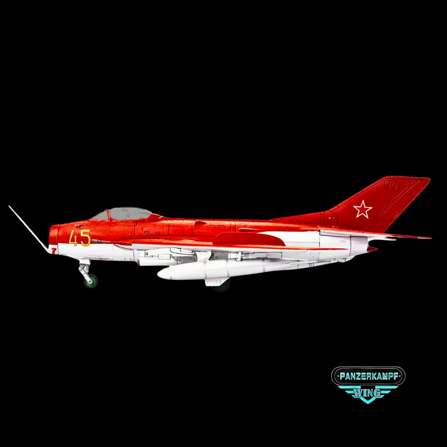 Mikoyan-Gurevich MiG-19S Farmer C Fighter Aircraft "Yellow 45" "VVS Display Team Soviet Air Force Kubinka Air Base" (1960) "Wing" Series  by Panzerkampf