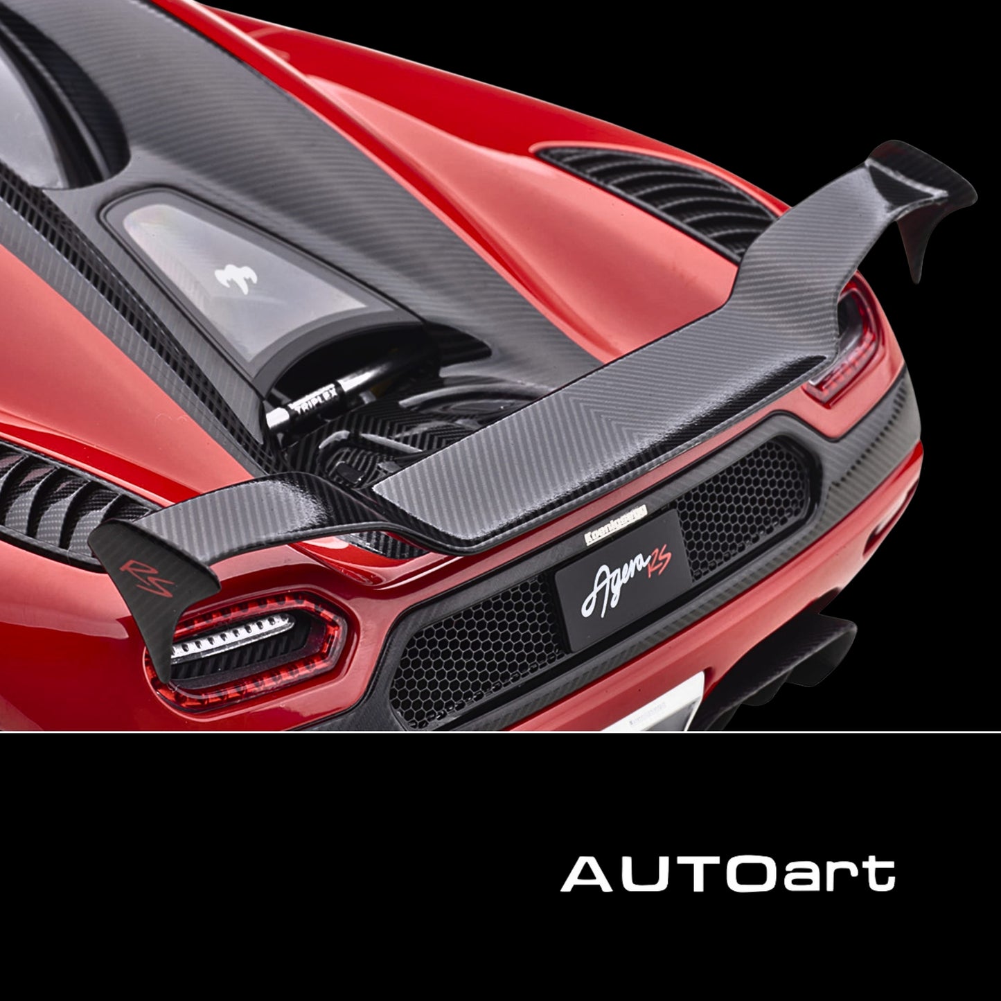 Koenigsegg Agera RS Chili Red with Black Accents 1/18 Model Car by Autoart