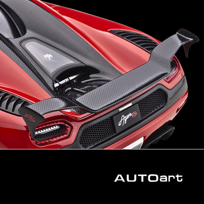 Koenigsegg Agera RS Chili Red with Black Accents 1/18 Model Car by Autoart