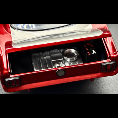 1965 Shelby GT350R Pro Touring Red Metallic with Silver Hood and Trunk