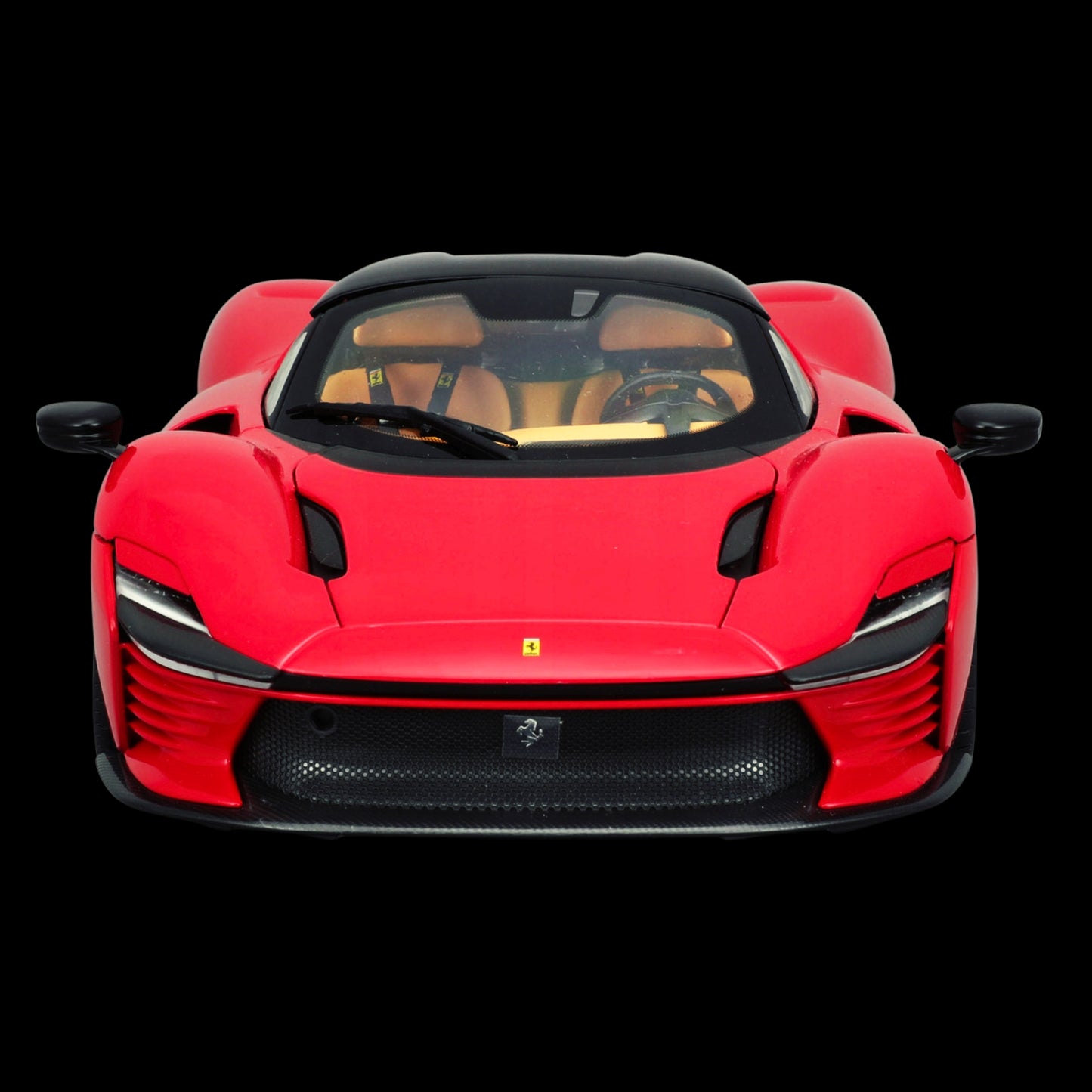 Ferrari Daytona SP3 Red with Black Top "Signature Series" 1/18 Diecast Model Car by Bburago