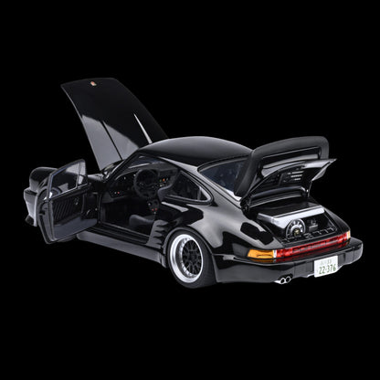 Porsche 911 (930) Turbo "Blackbird" Black "Wangan Midnight - Comic #1 Version" Manga 1/18 Model Car by Autoart