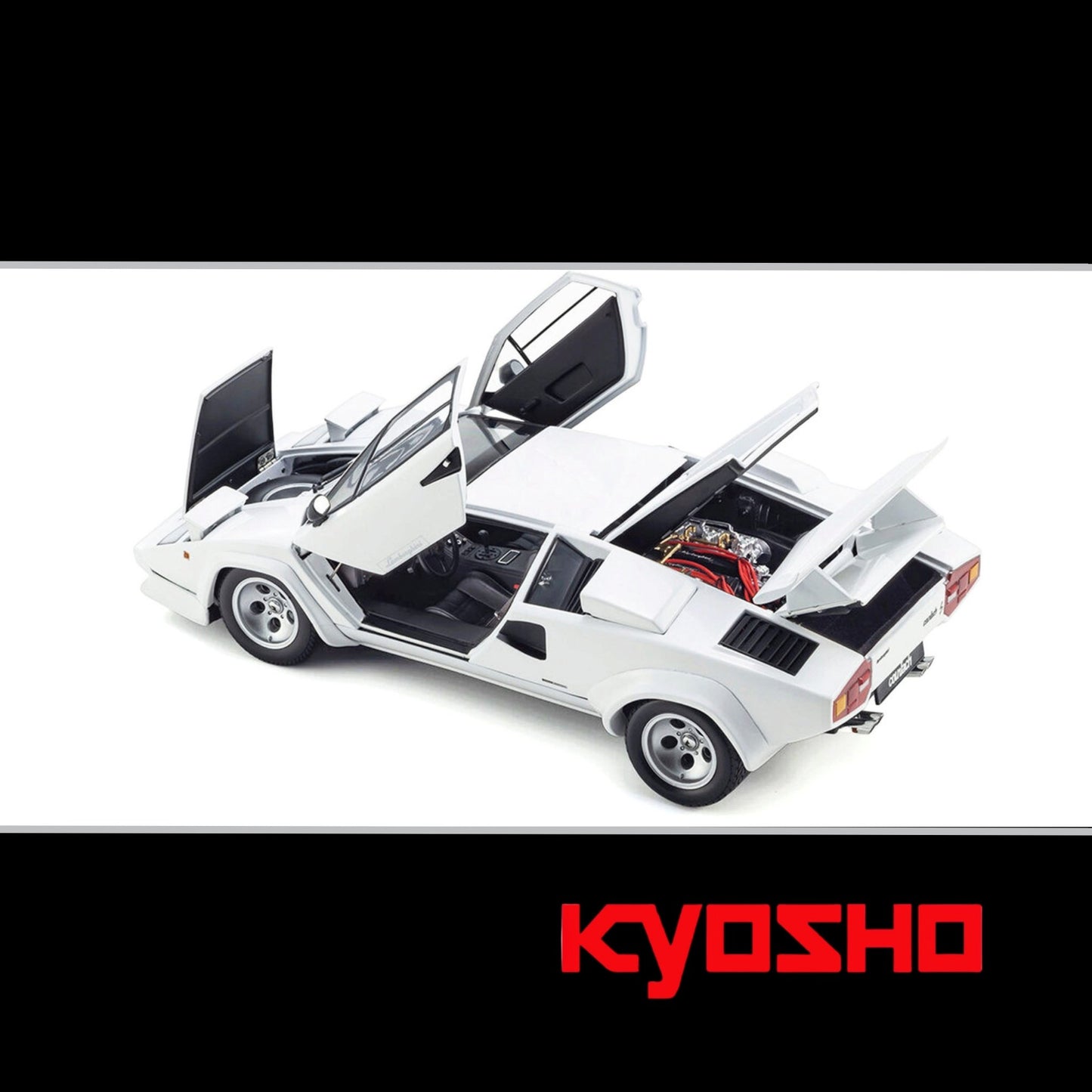 Lamborghini Countach LP 400S White 1/18 Diecast Model Car by Kyosho
