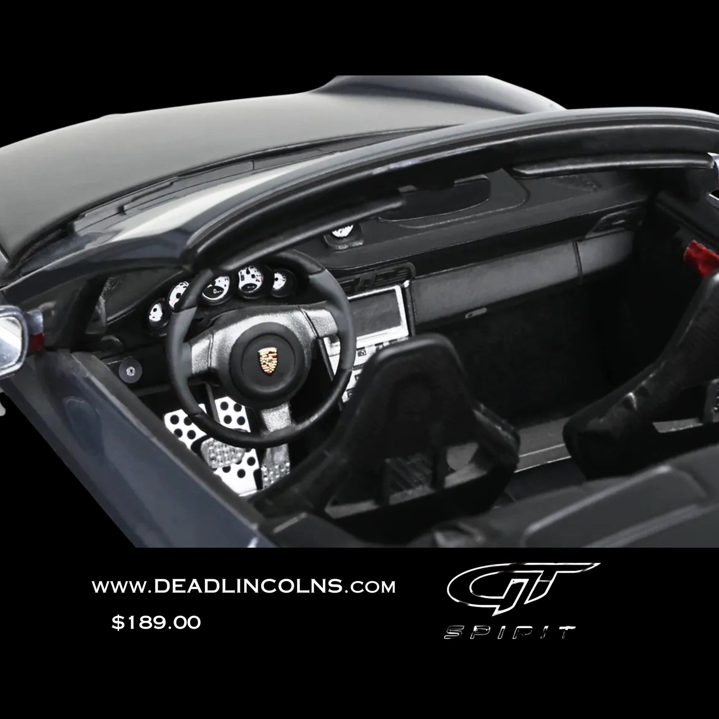 GT Spirit Porsche 911 LB-Works Alpha 9 Gray/Black Hood Resin Model Car 1/18 (No Openings)