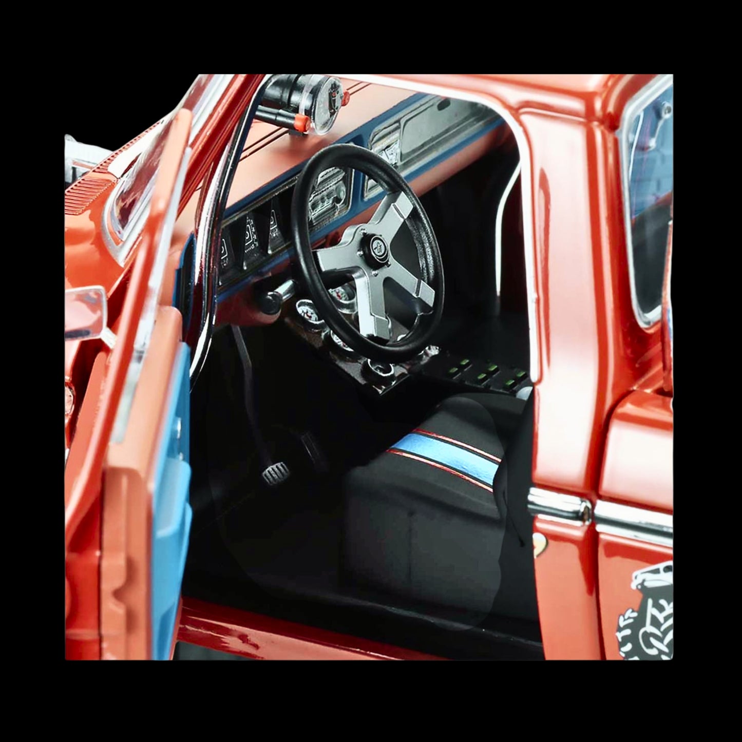 1979 Ford F-250 Monster Truck with 48-Inch Tires "Walkin' Tall" Red "Kings of Crunch" Series 1/18 Diecast Model Car by Greenlight