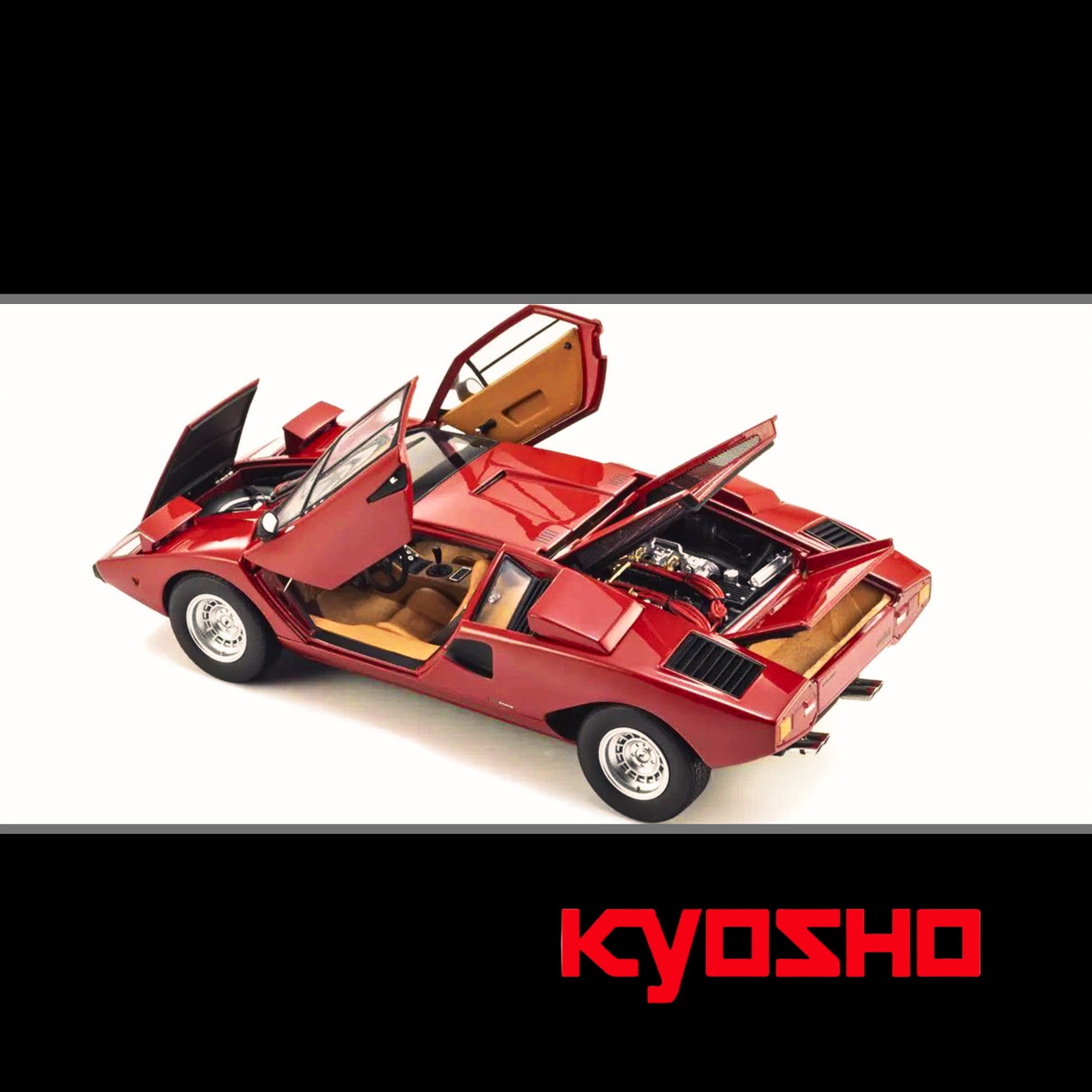 Lamborghini Countach LP 400 Red 1/18 Diecast Model | Kyosho