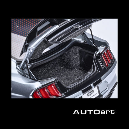 AUTOart Ford Mustang Shelby GT500 Iconic Silver Metallic w/ Black Stripes 1/18 Composite Model Car (Opening Hood/Doors/Trunk)
