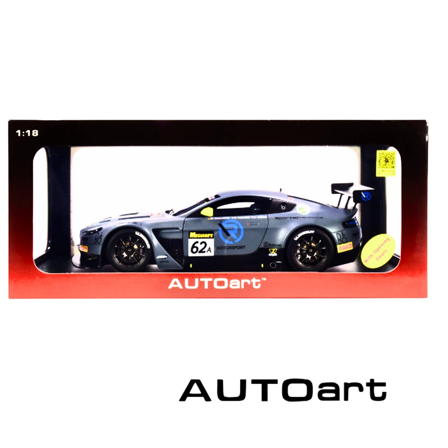 Aston Martin Vantage V12 GT3 #62A J. Dennis - M. Vaxiviere - M. Kirchhoefer Team R-Motorsport Bathurst 12H (2019) by Autoart