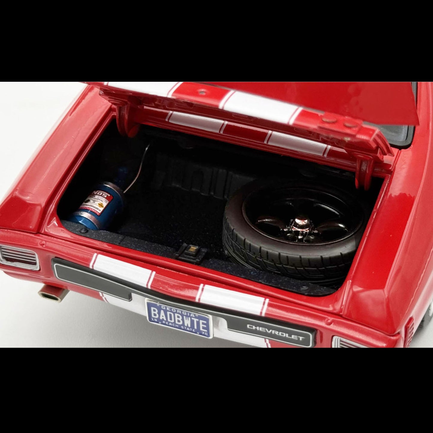 1970 Chevrolet Chevelle SS "Red Eye" Red with White Stripes Limited Edition to 354 pieces Worldwide 1/18 Diecast Model Car by ACME