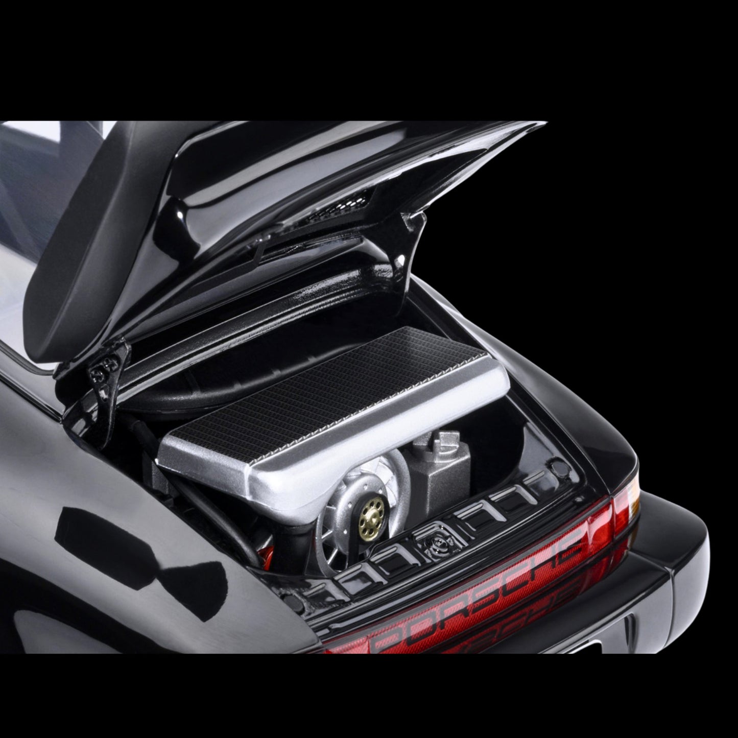 Porsche 911 (930) Turbo "Blackbird" Black "Wangan Midnight - Comic #1 Version" Manga 1/18 Model Car by Autoart