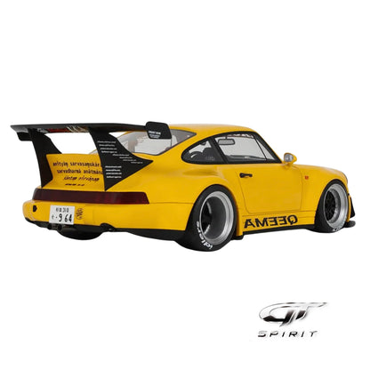 2024 Porsche 911 (964) RWB "Qeema" Yellow 1/18 Model Car by GT Spirit