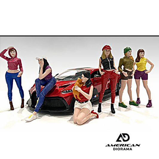 "Girls Night Out" 6 piece Figurine Set for 1/18 Scale Models by American Diorama