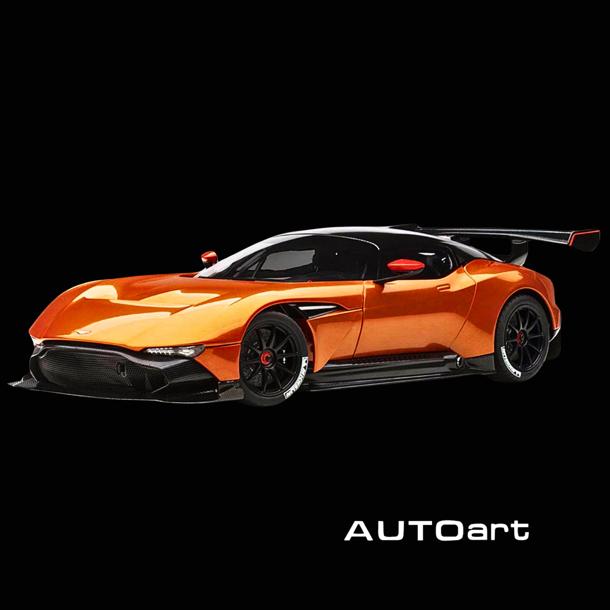 Aston Martin Vulcan Madagascar Orange with Carbon Top  by Autoart.