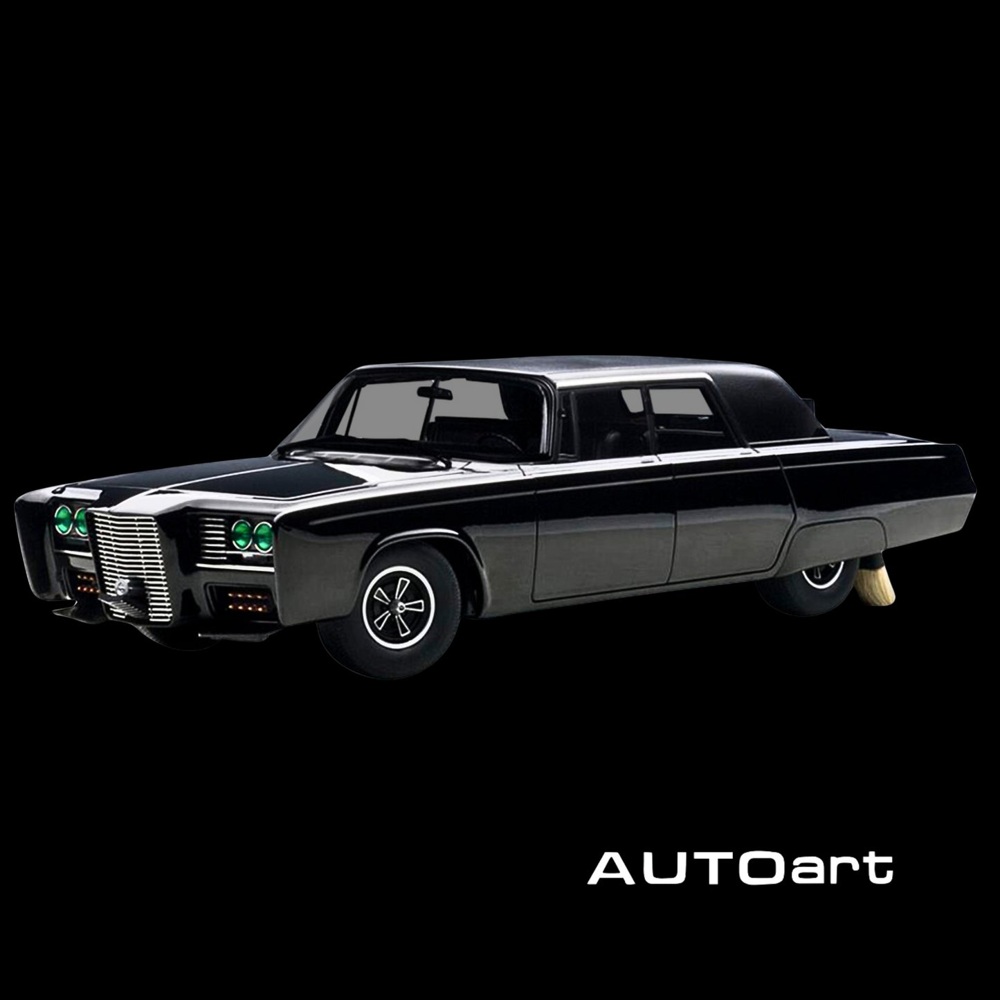 Black Beauty "The Green Hornet" (1966-1967) TV Series 1/18 Diecast Model Car by Autoart.