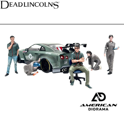 "Top Tuners" 5 piece Figure Set "Premium" Series for 1/18 Scale Models by American Diorama