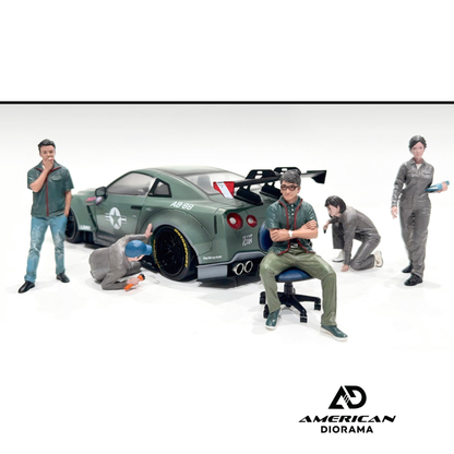 "Top Tuners" 5 piece Figure Set "Premium" Series for 1/18 Scale Models by American Diorama